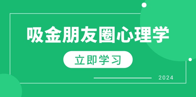 朋友圈吸金心理学：揭秘心理学原理，增加业绩，打造个人IP与行业权威 - 网赚金库|网赚金库