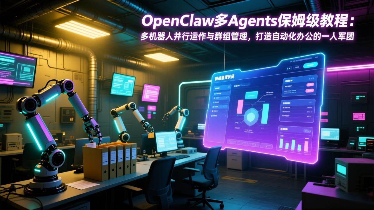 （17563期）OpenClaw多Agents保姆级教程：多机器人并行运作与群组管理，打造自动化办公的一人军团|网坠金库