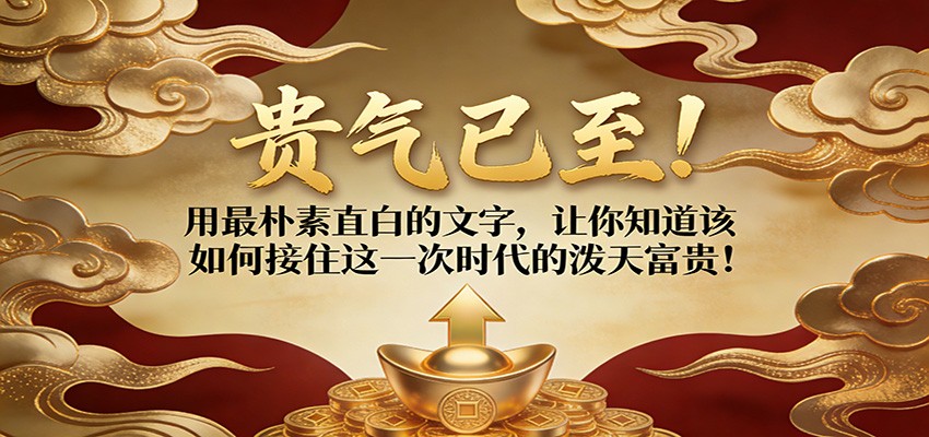 付费文章：贵气已至！用最朴素直白的文字，让你知道该如何接住这一次时代的泼天富贵！|网坠金库