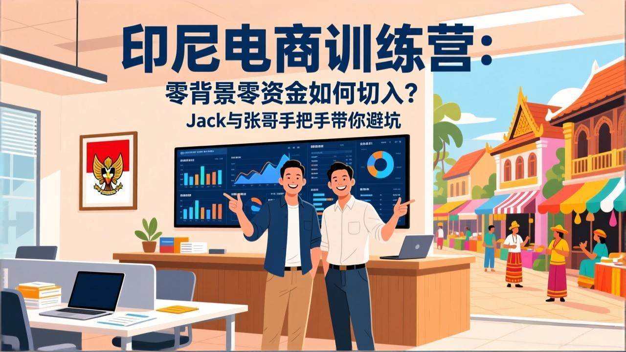 （17533期）印尼电商训练营：零背景零资金如何切入？Jack与张哥手把手带你避坑|网坠金库