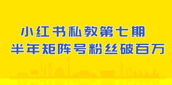 (10650期）小红书-私教第七期，小红书90天涨粉18w，1周涨粉破万 半年矩阵号粉丝破百万 - 网赚金库|网赚金库