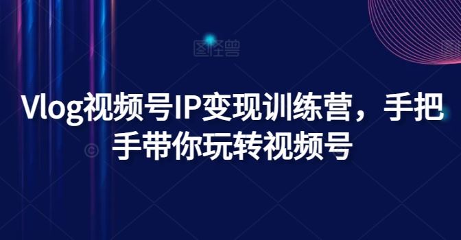 Vlog视频号IP变现训练营，手把手带你玩转视频号 - 网赚金库|网赚金库