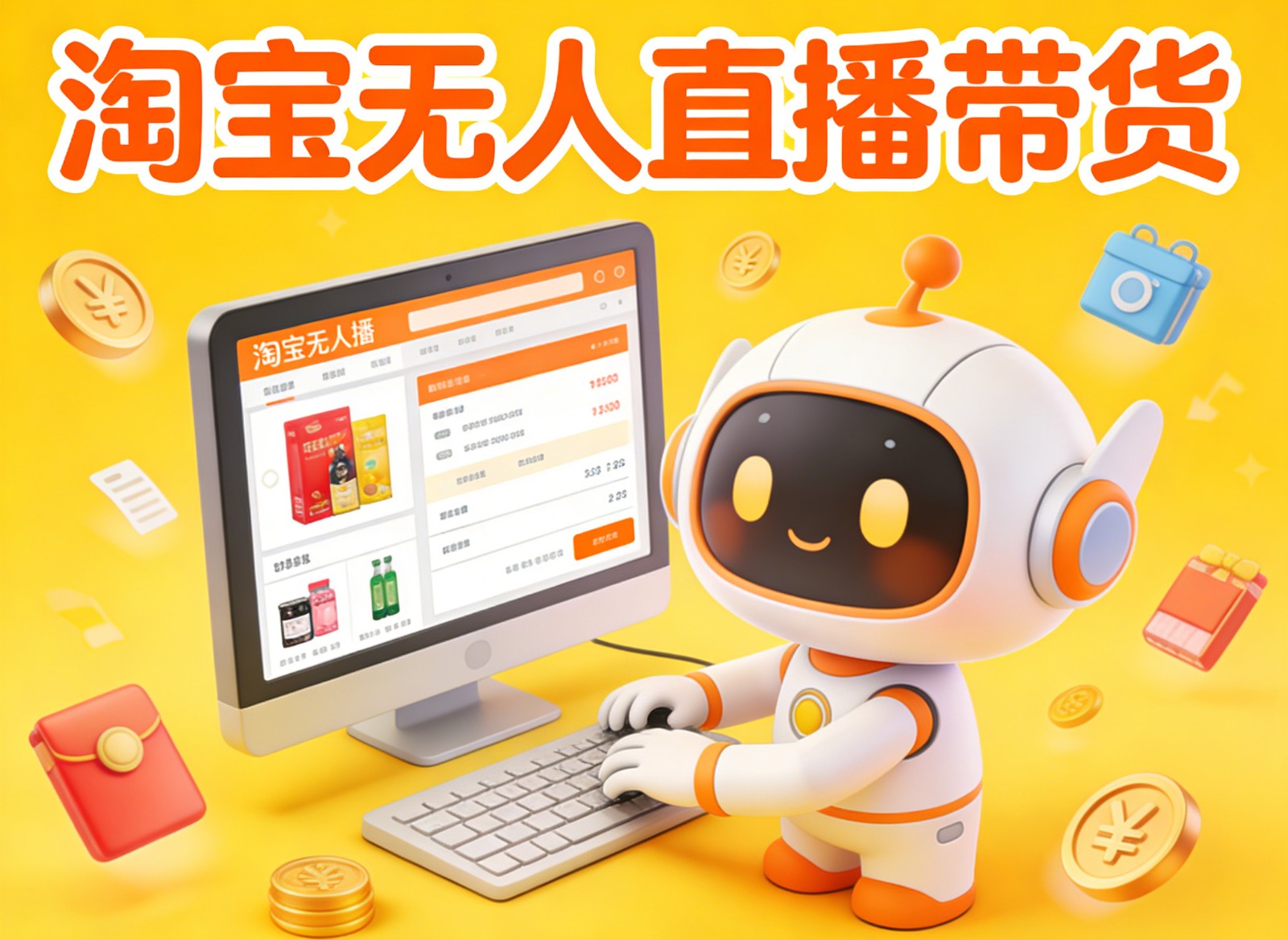 淘宝无人直播带货，24小时自动卖货，月佣金1W+，不违规不封号，不用露脸|网坠金库