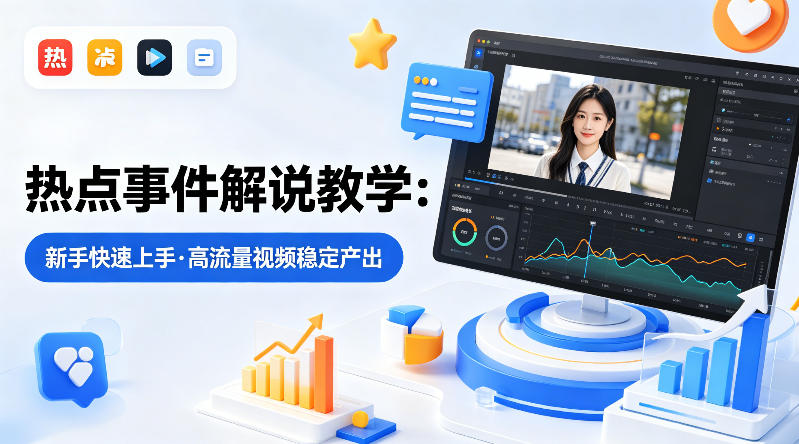 某大V的热点事件解说教学，新手也能快速上手，稳定产出高流量解说视频|网坠金库