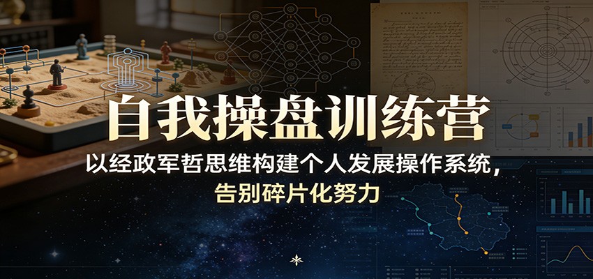 自我操盘训练营：以经政军哲思维构建个人发展操作系统，告别碎片化努力|网坠金库