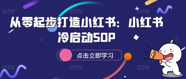 从零起步打造小红书：小红书冷启动SOP - 网赚金库|网赚金库
