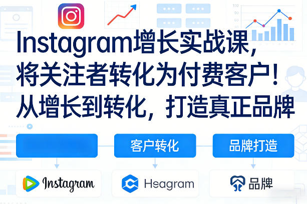 Instagram增长实战课，将关注者转化为付费客户！从增长到转化，打造真正品牌（双语字幕）|网坠金库