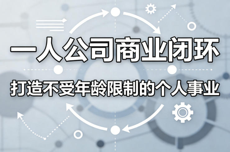 一人公司商业闭环，打造一份不受年龄限制的个人事业|网坠金库