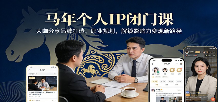马年个人IP闭门课，大咖分享品牌打造、职业规划，解锁影响力变现新路径|网坠金库