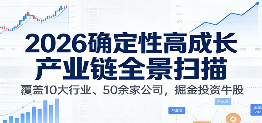 付费文章：2026确定性高成长产业链全景扫描：覆盖10大行业、50余家公司，掘金投资牛股|网坠金库