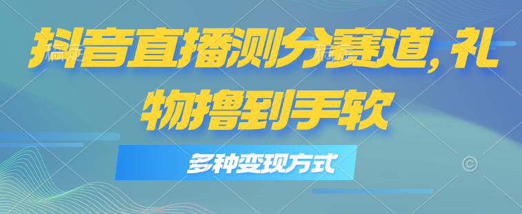 （11380期）抖音直播测分赛道，多种变现方式，轻松日入1000+ - 网赚金库|网赚金库