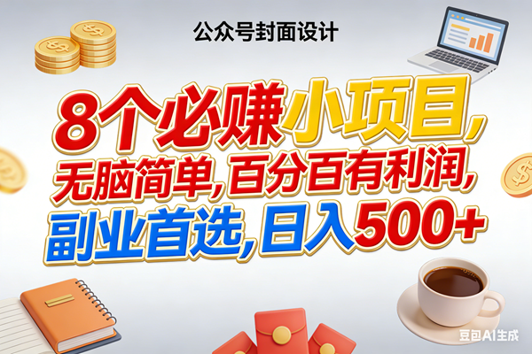 （17984期）8个必赚钱小项目，百分百有利润，无脑简单，副业首选，日入500+|网坠金库