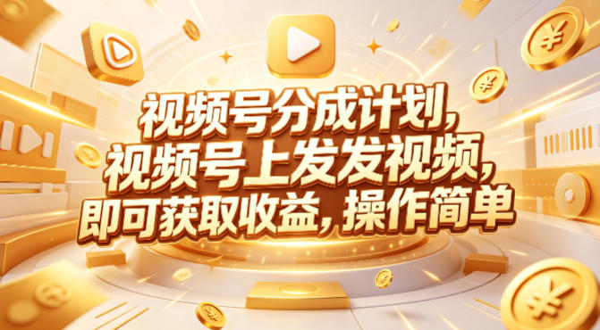视频号分成计划，599元众筹的Red团队课程，视频号上发发视频，即可获取收益，操作简单|网坠金库
