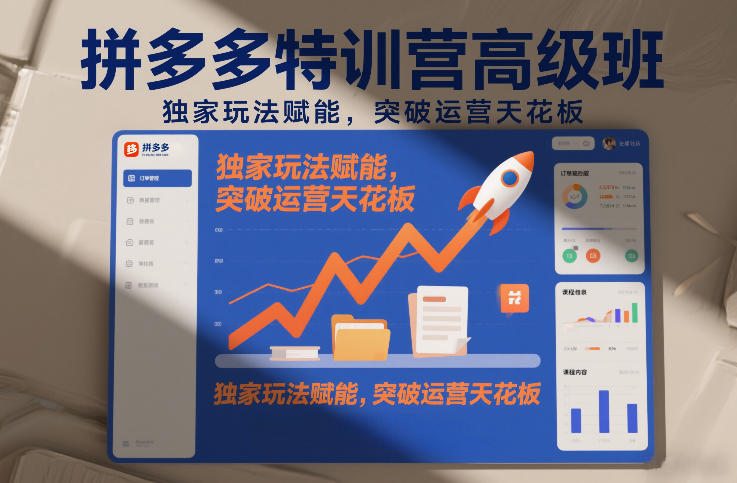 拼多多特训营高阶班，独家玩法赋能，突破运营天花板（更新26年4月18日）|网坠金库