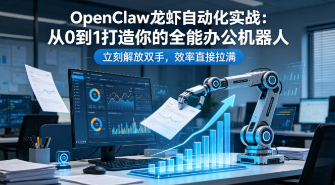 OpenClaw龙虾自动化实战：从0到1打造你的全能办公机器人，立刻解放双手，效率直接拉满|网坠金库