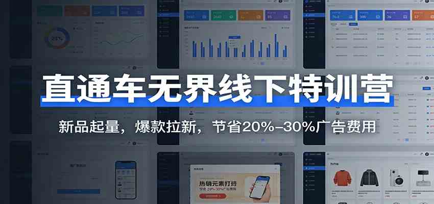 直通车无界线下特训营：新品起量，爆款拉新，节省20%-30%广告费用|网坠金库