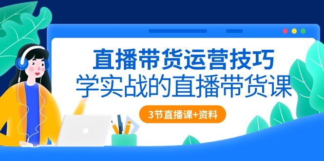 （10229期）直播带货运营技巧，学实战的直播带货课（3节直播课+配套资料） - 网赚金库|网赚金库