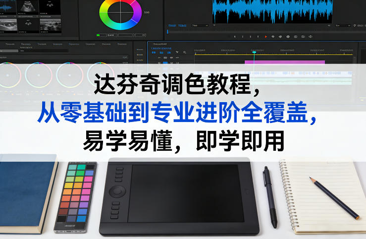 达芬奇调色教程，从零基础到专业进阶全覆盖，易学易懂，即学即用|网坠金库