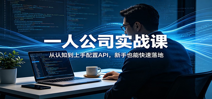 一人公司实战课：从认知到上手配置API，新手也能快速落地|网坠金库