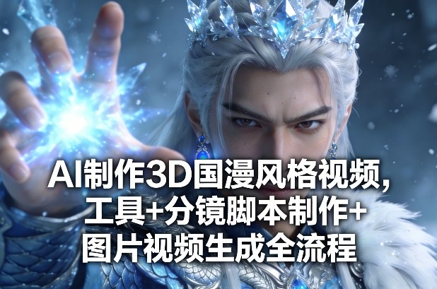 AI制作3D国漫风格视频，工具+分镜脚本制作+图片视频生成全流程|网坠金库