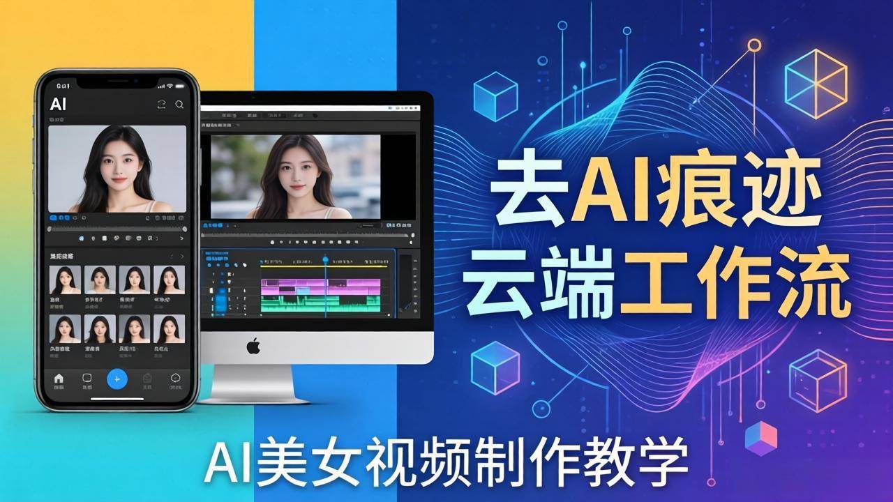 （17928期）AI美女视频制作教学：去AI痕迹，云端工作流出图，手机电脑均可，不需要配置|网坠金库
