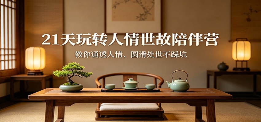 21天玩转人情世故陪伴营：教你通透人情、圆滑处世不踩坑|网坠金库