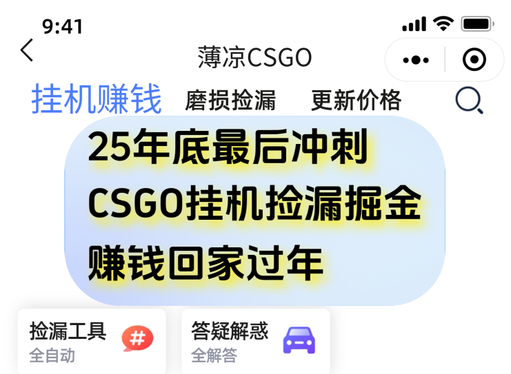 用CSGO游戏挂机捡漏掘金赚钱掘金，一部手机轻松日入500+|网坠金库