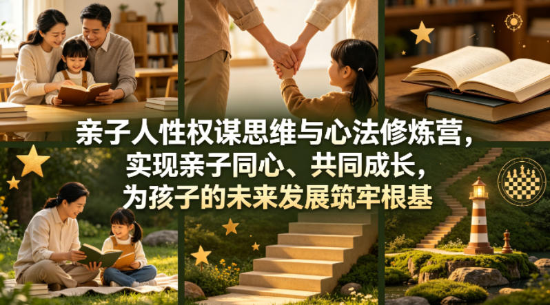亲子人性权谋思维与心法修炼营，实现亲子同心、共同成长，为孩子的未来发展筑牢根基【音频】|网坠金库