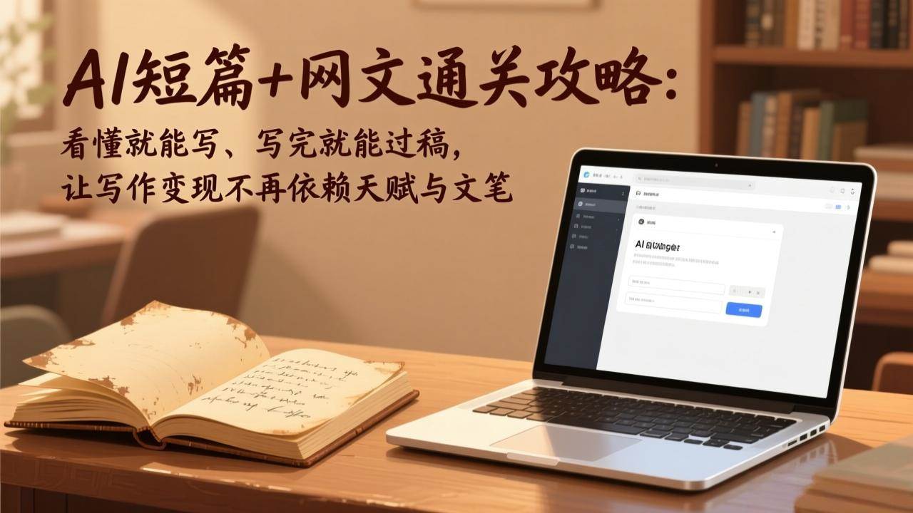（17515期）AI短篇+网文通关攻略：看懂就能写、写完就能过稿，让写作变现不再依赖天赋与文笔|网坠金库