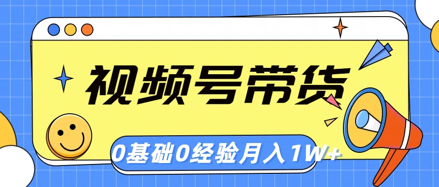 （10723期）视频号轻创业带货，零基础，零经验，月入1w+ - 网赚金库|网赚金库