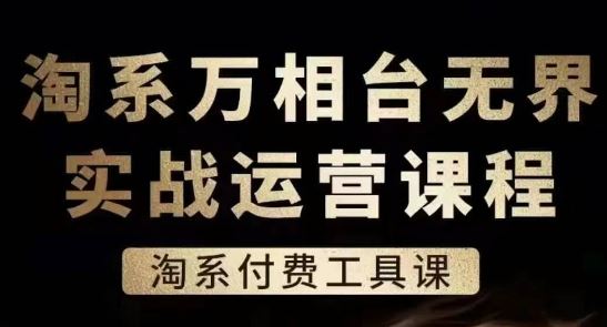 淘系万相台无界实战运营课，淘系付费工具课 - 网赚金库|网赚金库