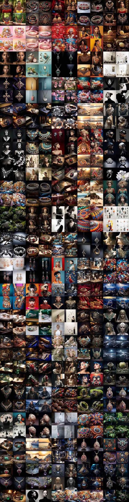 463个Midjourney珠宝摄影提示词：覆盖全品类珠宝，AI设计秒出专业效果|网坠金库