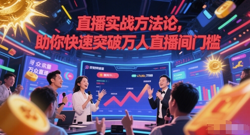 直播实战方法论，助你快速突破万人直播间门槛 - 网赚金库|网赚金库