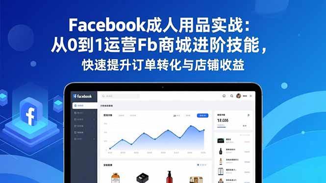 （16864期）Facebook成人用品实战：从0到1运营Fb商城进阶技能，快速提升订单转化与店铺收益|网坠金库