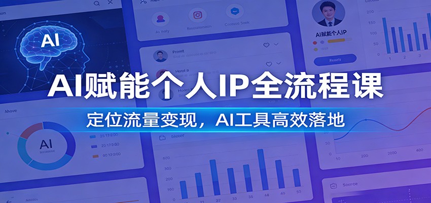 AI赋能个人IP全流程课：定位流量变现，AI工具高效落地|网坠金库