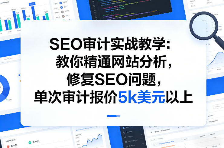 SEO审计实战教学：教你精通网站分析，修复SEO问题，单次审计报价5k美元以上|网坠金库