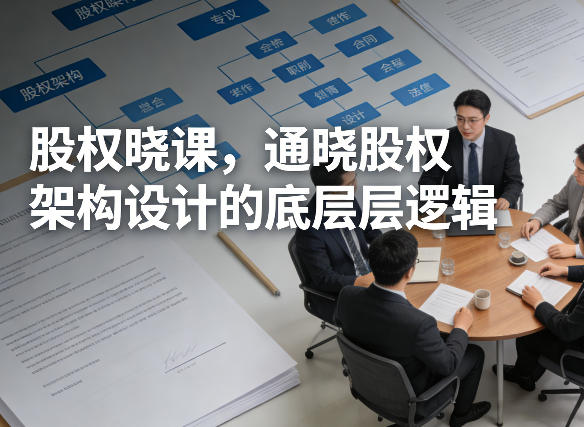 股权晓课，通晓股权架构设计的底层逻辑|网坠金库