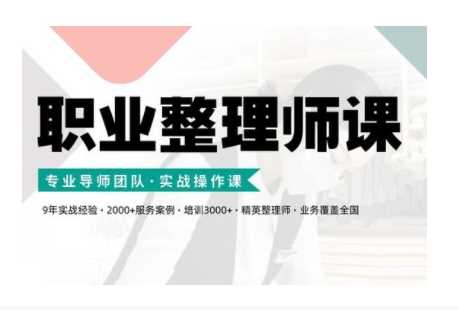 职业整理师培训(新版)，实战操作课 - 网赚金库|网赚金库