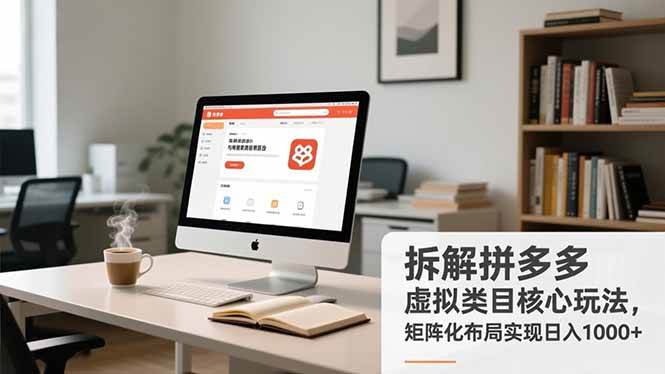 （16906期）拆解拼多多虚拟类目核心玩法，矩阵化布局实现日入1000+|网坠金库