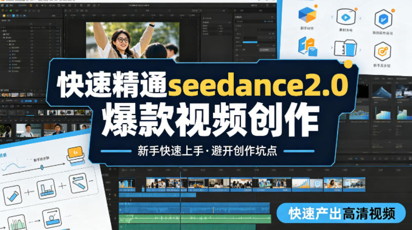 快速精通seedance2.0爆款视频创作，快速产出高清视频，避开大量创作坑点，新手也能快速上手|网坠金库