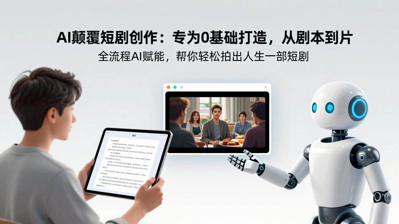 （17564期）AI颠覆短剧创作：专为0基础打造，从剧本到成片全流程AI赋能，帮你轻松拍出人生第一部短剧|网坠金库