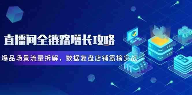 直播间全链路增长攻略，爆品场景流量拆解，数据复盘店铺霸榜实战 - 网赚金库|网赚金库