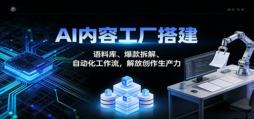 AI内容工厂搭建：语料库、爆款拆解、自动化工作流，解放创作生产力|网坠金库