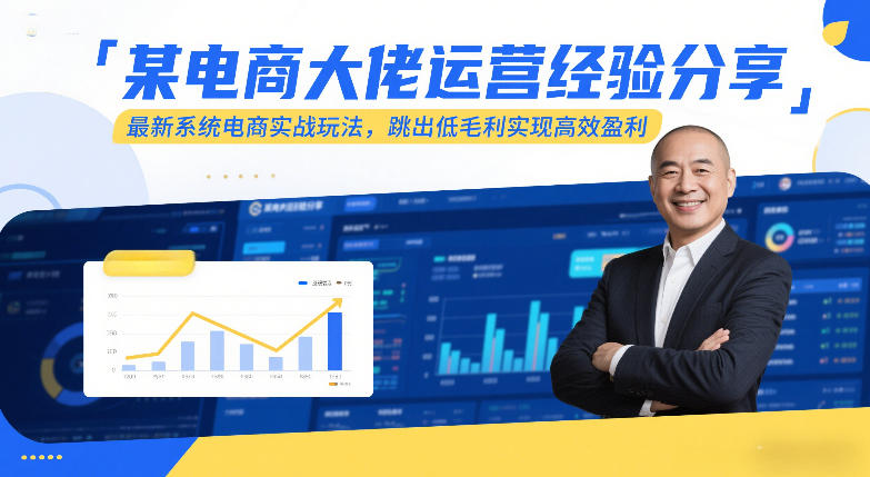 某电商大佬运营经验分享，最新系统电商实战玩法，跳出低毛利实现高效盈利（更新）|网坠金库
