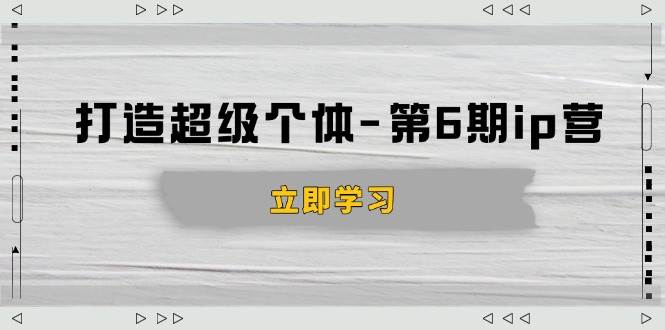 （14015期）打造 超级个体-第6期ip营：商业认知,产品设计,成交演练,解决知识变现难题 - 网赚金库|网赚金库