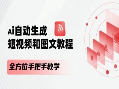 AI自动生成短视频和图文课程，全方位手把手教学 - 网赚金库|网赚金库