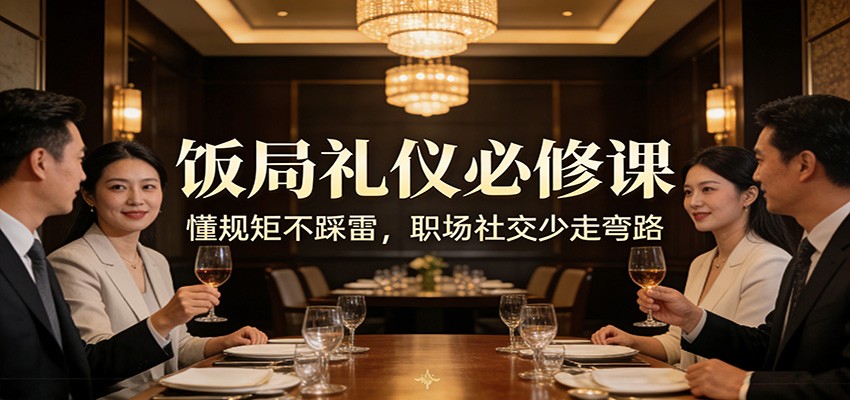 公众号收费文章：《饭局礼仪必修课：懂规矩不踩雷，职场社交少走弯路》|网坠金库